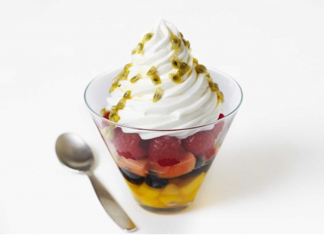 Fresh  Fruit Salad & Passion Fruit Coulis